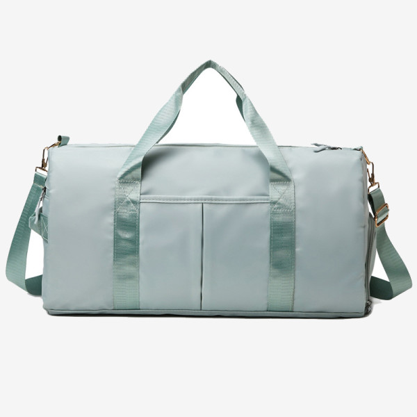 Green Casual Sportswear Solid Color Patchwork Zipper Bags