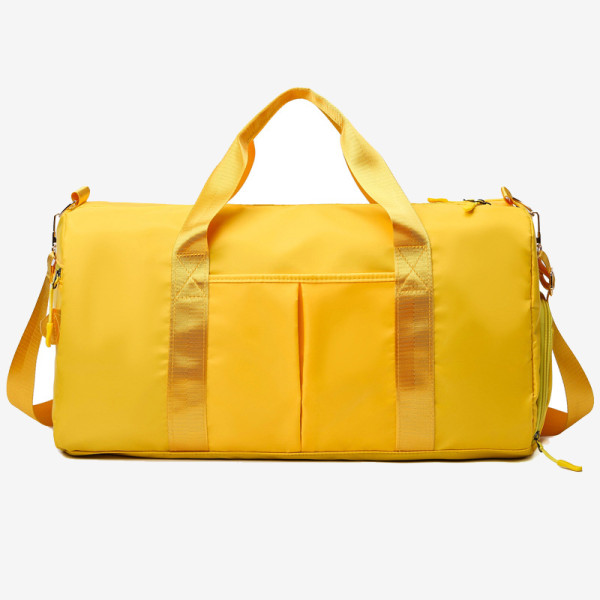 Yellow Casual Sportswear Solid Color Patchwork Zipper Bags
