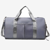 Grey Casual Sportswear Solid Color Patchwork Zipper Bags
