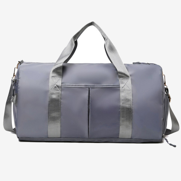 Grey Casual Sportswear Solid Color Patchwork Zipper Bags