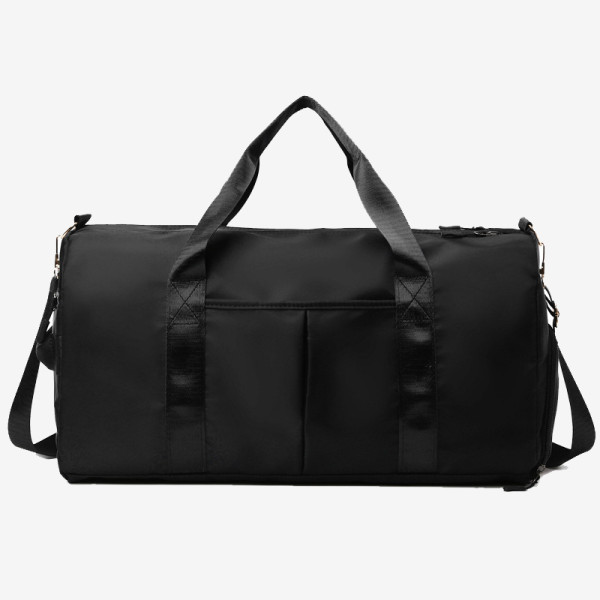 Black Casual Sportswear Solid Color Patchwork Zipper Bags