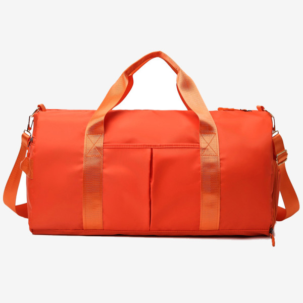 Orange Casual Sportswear Solid Color Patchwork Zipper Bags