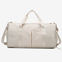 White Casual Sportswear Solid Color Patchwork Zipper Bags