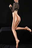 Coffee Sportswear Solid Color Patchwork