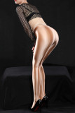 Coffee Sportswear Solid Color Patchwork
