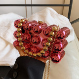 Pink Casual Solid Color Patchwork Chains Bags