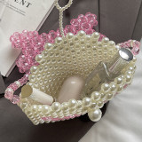 Black Casual Skull Head Weave Bags