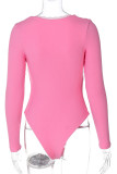 Blue Sexy Solid Color Patchwork Swimwears