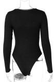 Blue Sexy Solid Color Patchwork Swimwears