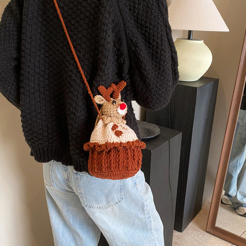 Brown Daily Wapiti Patchwork Bags