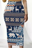 White Casual Butterfly Newspaper printing Contrast Regular High Waist Full Print Bottoms