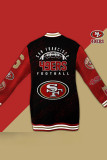 Yellow Steeler Dress New Orleans Saints Varsity Jacket Dress American Football Short Sleeve Summer Snap Button Jersey T Shirt Dress