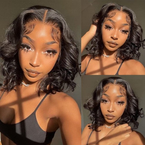 Black Daily Solid Color Patchwork Wigs