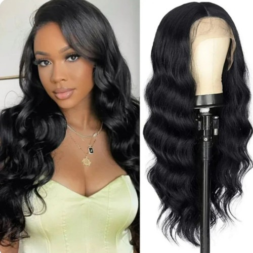 Black Daily Solid Color Patchwork Wigs