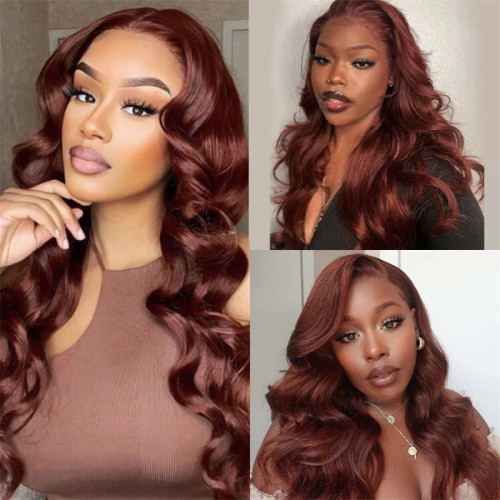 Brown Daily Solid Color Patchwork Wigs
