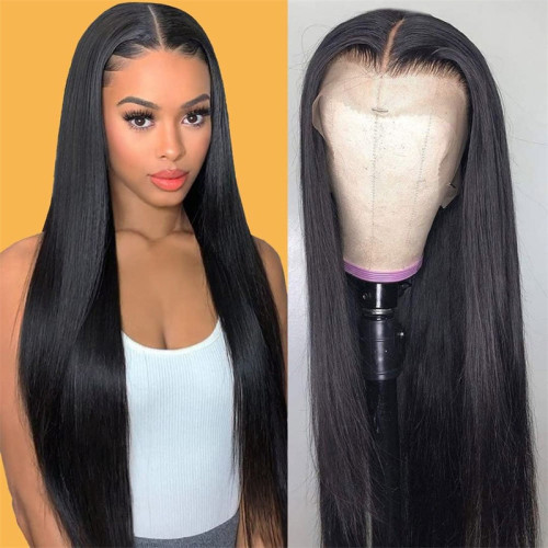 Black Daily Solid Color Patchwork Wigs