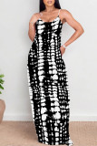 Multicolor Sexy Leopard Print Pocket Contrast U Neck Printed Dresses