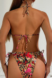 Leopard Print Sexy Print Hollow Out Strap Design Swimwears