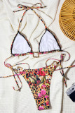 Leopard Print Sexy Print Hollow Out Strap Design Swimwears