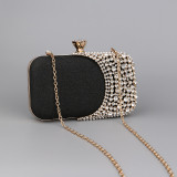 Black Vintage Patchwork Hot Drill Bags