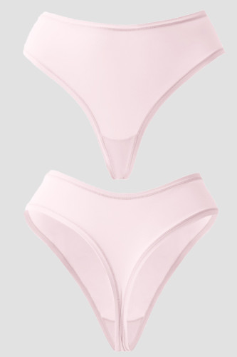 Pink Daily Solid Color Patchwork Lingerie