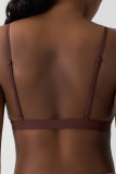 Skin Color Daily Solid Color Lace Bustiers