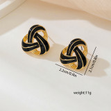 Black Daily Contrast Earrings