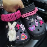 Black Casual Daily Hollow Out Patchwork Round Comfortable Shoes