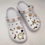 White Casual Hollowed Out Patchwork Round Comfortable Shoes