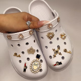 White Casual Hollowed Out Patchwork Round Comfortable Shoes