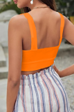 Baby Blue Sexy Solid Color Patchwork Ruched Tops