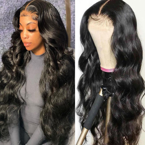 Black Casual Daily Solid Color Patchwork Wigs