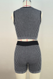 Apricot Sexy Zipper Zipper Collar Sleeveless Two Pieces