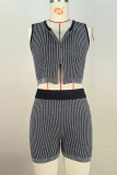 Apricot Sexy Zipper Zipper Collar Sleeveless Two Pieces