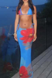 Blue Elegant Print Strap Design 3 Piece Sets