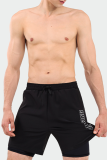 Black Sportswear Letters Pocket Board Shorts
