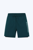 Black Sportswear Letters Pocket Board Shorts