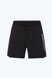 Black Sportswear Letters Pocket Board Shorts