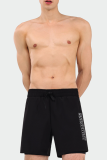 Black Sportswear Letters Pocket Board Shorts