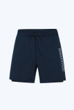 Black Sportswear Letters Pocket Board Shorts