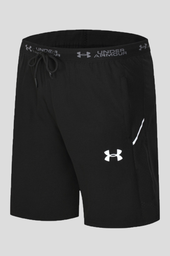 Black Casual Print Draw String Pocket Straight Mid Waist Conventional Positioning Print Shorts