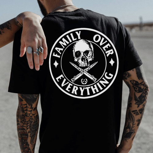 Black Casual Print Patchwork O Neck T-Shirts