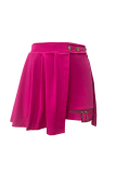 Black Sexy Solid Color Patchwork Regular Mid Waist Patchwork Bottoms