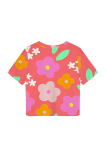 Blue Casual Print Patchwork O Neck T-Shirts
