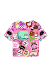 Turquoise Casual Print Patchwork O Neck T-Shirts