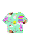 Orange Casual Print Patchwork O Neck T-Shirts
