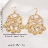 Gold Casual Vacation Solid Color Hollow Out Earrings