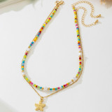 Colour Casual Vacation Chains Beaded Necklaces