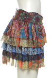 Colour Sexy Print Loose Mid Waist Speaker Full Print Bottoms