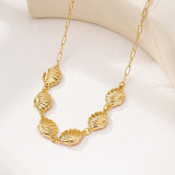 Gold Casual Vacation Solid Color Chains Necklaces